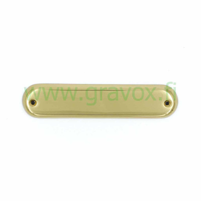 Door plate Raffaella glossy gold brass 240x38 mm